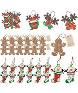 Christmas Ornament Foam Craft Set Kit DIY 36 Pc Novelty Set Gingerbread ... - £17.08 GBP