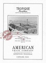 American Chair Co (1950) Tropique Rattan Furniture Catalog * Mid Century... - £34.73 GBP