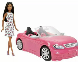 2018 African American Barbie Doll &amp; Convertible Car-Mattel-New Ships Fre... - $39.59