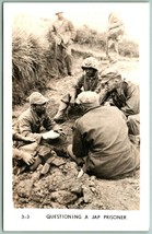 RPPC WW2 US Army Questioning Japanese Prisoner UNP EKC Postcard C15 - £16.32 GBP