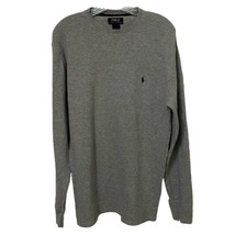 Polo Ralph Lauren Grey Waffle Knit Pullover Shirt Mens Extra Large Black... - $22.00