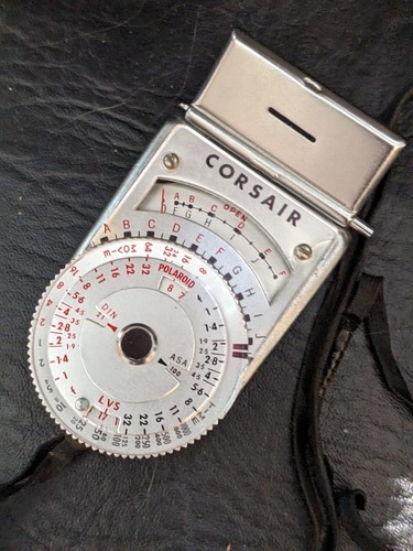 Vintage Corsair HS-1 Exposure Meter Photography EJ Korvette Leather Case Item image 2