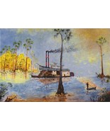 20x13.2 Giclee Print Signed,  Bound for New Orleans, Bayou Saint John Lo... - $40.62 CAD