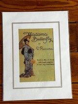Madama Butterfly di G. Puccini Print in Cream w Gilt Stripes Mat – 9.5 inches - £7.58 GBP
