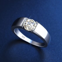 High Quality 1ct Moissanite Rings 100% 925 Sterling Silver Man Ring For Wedding  - £56.65 GBP