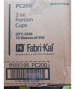Fabri-Kal 2 oz Polystyrene Portion Cups PC200 Case of 2500 Clear New Fac... - $944.19 MXN