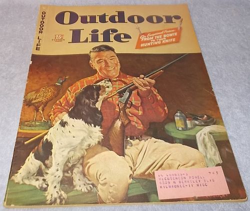 Outdoor Life Sporting Magazine October 1944 Back Issue J.F Kernan  Fish Hunting - $9.95