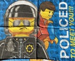 Lego Policed to Meet You Youth Pillowcase Blue Yellow Brown Standard Sized - $14.59