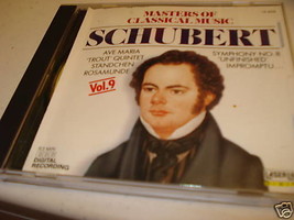 Masters Of Classical Music Vol 9 CD Schubert volume 9 classic - £7.03 GBP