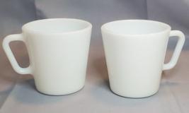 Pyrex Milk Glass Coffee Mugs Set Of 2 WHITE - Formerly Spring Blossom No... - $11.83