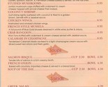 J B Hooks Seafood Restaurant Menu /w Wine Recommendations Lake of the Oz... - $17.82