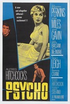 1960 Psycho Movie Poster 11X17 Alfred Hitchcock Norman Bates Marion Crane  - £9.75 GBP