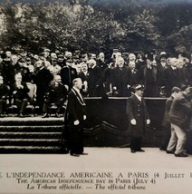 RPPC Paris American Independence Day 1918 Official Tribune France July 4 PCBG6A - £23.56 GBP