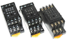 LOT OF 3, OMRON PYF14A RELAY SOCKETS - $19.95