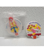 (2) 1988 McDonald&#39;s Olympic Team McDonaldland Badge Clips Happy Meal Toy... - £6.08 GBP