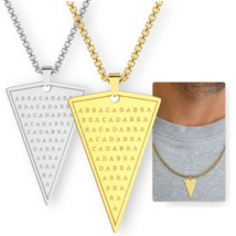 Abracadabra Kabbalah Necklace • Protection Healing Magick Triangle Pendant • Eso - £13.87 GBP