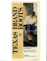 1984 Texas Brand Boots Vintage Print Ad Casual Western Lebanon TN - £7.68 GBP