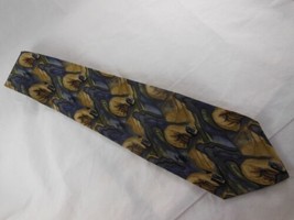 Jerry Garcia Tie 100% Silk  Grey Blue Brown - £8.56 GBP