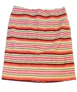 Talbots Lined Blend Linen Multiple Color Pink Green Striped Pencil Skirt... - $27.34 CAD