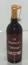 Ganz EX24074 Im Dreaming of Wine Bottle Glass Mouth Blown Ornament image 2