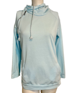 Angel Women&#39;s KnitPullover Hooded Sweatshirt Size M Aqua - $19.53 CAD