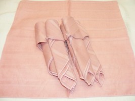 Vintage Handmade Napkins Set of 6 Solid Color Rose Pink - $276.49 MXN