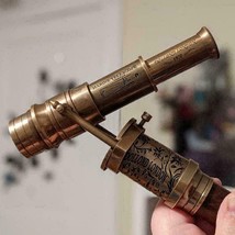 Solid Brass telescope Design Handle Antique Style Wooden Walking Stick C... - £50.98 GBP