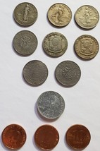 Lot of 12 Phillipine Ten Centavos Coins: 1960 - 2008 - £5.55 GBP