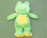 CARTERS CROAKING FROG GREEN YELLOW Plush Stuffed BABY TOY 10&quot; JUST ONE Y... - $16.20