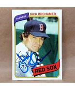 1980 Topps #349 JACK BROHAMER Signed Autograph Boston Red Sox Card - $2.95