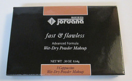 JORDANA Fast &amp; Flawless Advanced Formula Wet-Dry Powder Makeup #3 Cappuc... - $6.00
