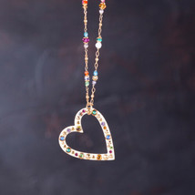 Michal Golan&#39;s &#39;&#39;Flirty&#39;&#39; Mosaic Necklace Swarovski crystals and glass beads - £98.93 GBP