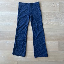 Betabrand Women&#39;s Boot-Cut Classic Dress Pant Yoga Pants Navy Geometric ... - $39.99