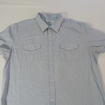 Calvin Klein Youth/Boy's Size L Gray Cotton Button Up Short Sleeve Pocket Shirt image 10