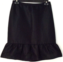 Ann Taylor skirt women size 0 petite black zipper in back built in slip - $13.61