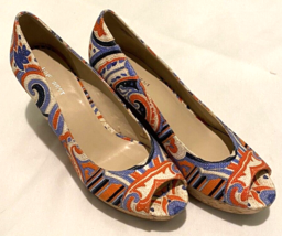 Nine West Multicolor Wedge Sandal - Size 9.5 M - $9.46