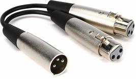 Hosa YXF-119 XLR3M to Dual XLR3F Y Cable, 6 Inch - $15.95