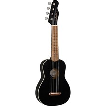 Fender Venice Soprano Ukulele Walnut Fingerboard Black - $145.34