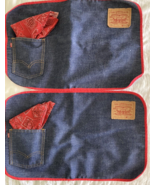 Lot 2 Vintage LEVI&quot;S 60s 70s Levi Strauss  denim placemats &amp; Red Bandana... - $60.73 CAD