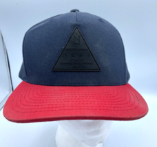 Neff Hat Navy Red Snapback Cap Braving The Elements Custom Goods Adjustable - £9.09 GBP