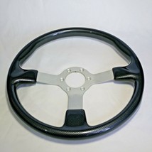 TC Carbon Fiber Marine Steering Wheel with Polished Billet Adaptor Made in Italy - £304.48 GBP