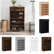 Modern Wooden Hallway Shoe Storage Cabinet Organiser Rack 1 Drawer Open Shelves - £66.62 GBP+