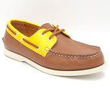 Club Room Men Boat Shoes Elliot Size US 7.5M Tan Yellow Faux Leather - £21.01 GBP