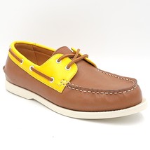 Club Room Men Boat Shoes Elliot Size US 7.5M Tan Yellow Faux Leather - £20.99 GBP