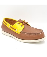 Club Room Men Boat Shoes Elliot Size US 7.5M Tan Yellow Faux Leather - £21.02 GBP