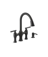 KOHLER K-R28705-SD-BL Matte Black Oresund Single-hole bridge kitchen sink faucet - $188.09