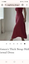 Women’s Thick Strap Midi Formal Dress - £31.57 GBP