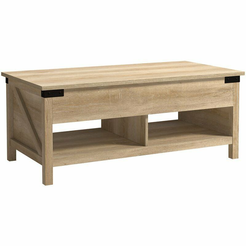 Primary image for Sauder Bridge Acre Rustic Farmhouse Wooden Lift Top Coffee Table in Orchard Oak