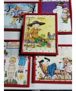 Lot of Five (5) Red Framed Prints ~ 8.5 x 10 - €34,46 EUR