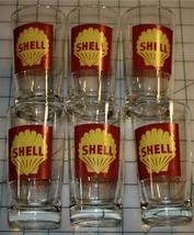 SHELL OIL  1961- 1970 Glasses set of 6 about 4 1/2&quot; - $49.99
